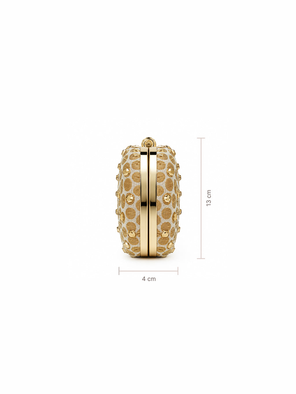 Champagne Glow - Rhinestones Embellished Box Clutch