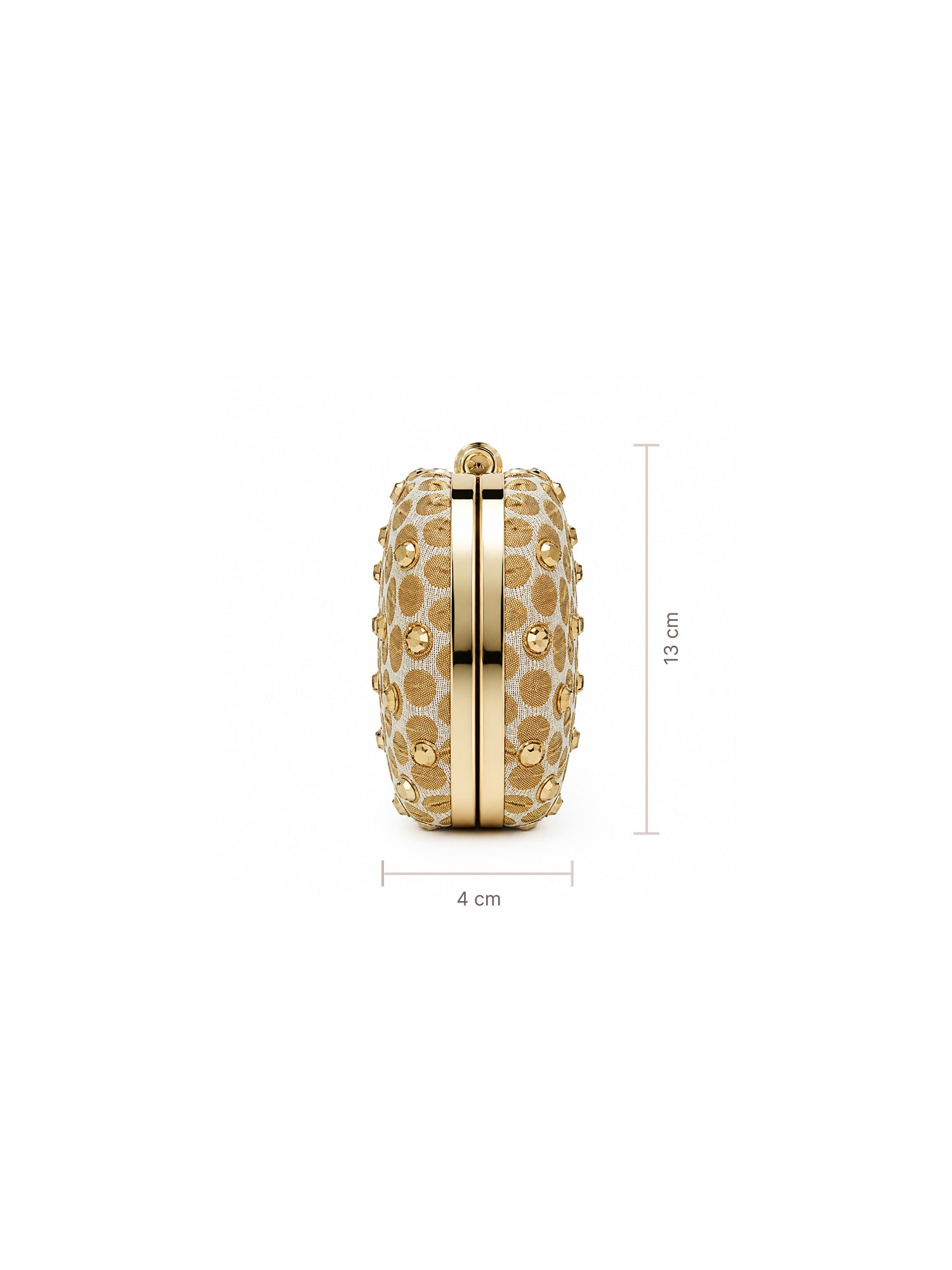 Champagne Glow - Rhinestones Embellished Box Clutch