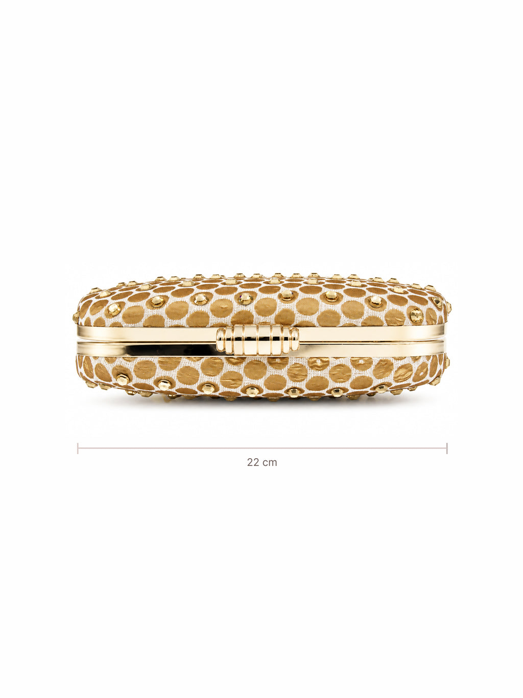 Champagne Glow - Rhinestones Embellished Box Clutch