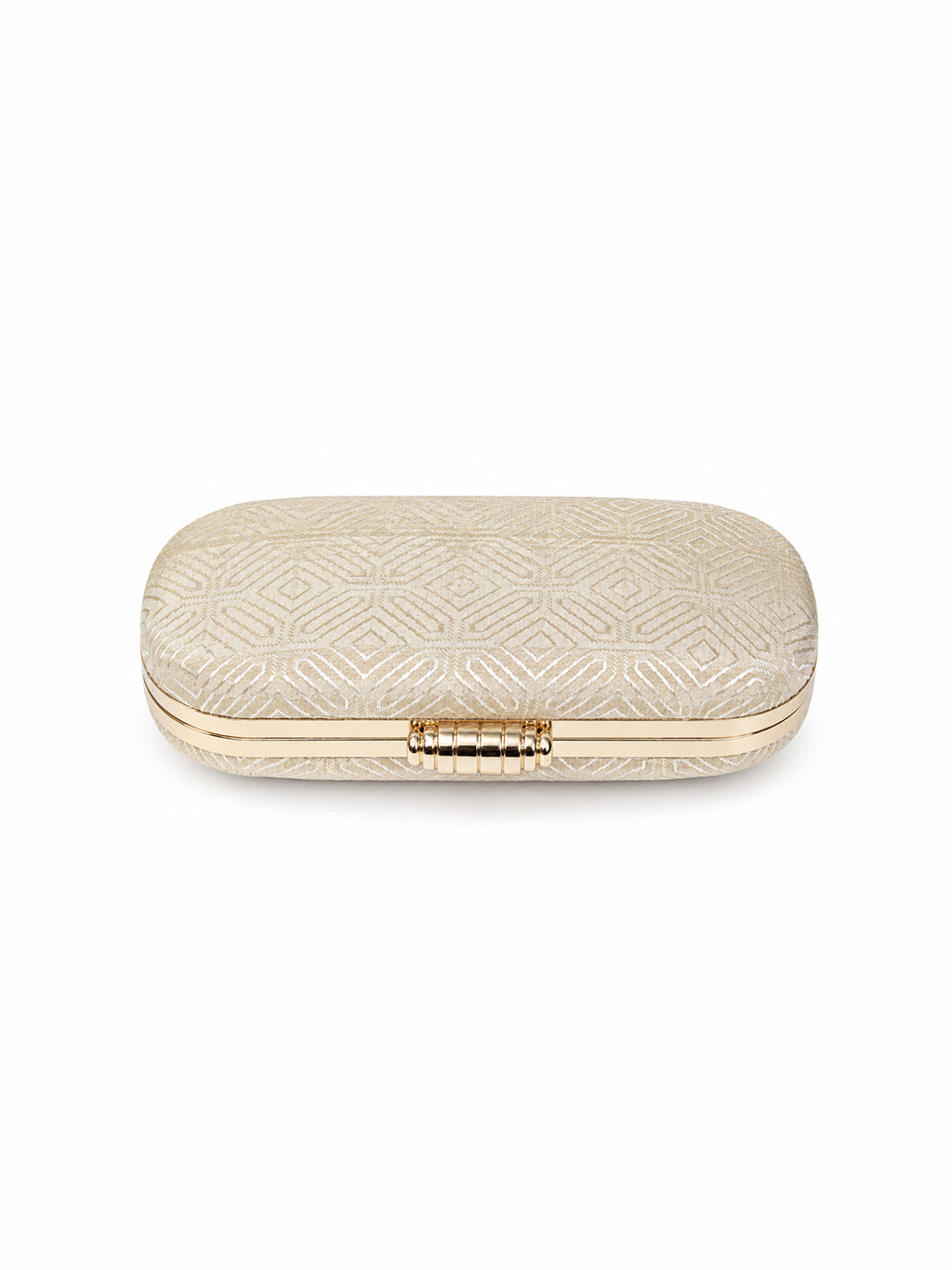 Silk Mosaic Patterned Box Clutch