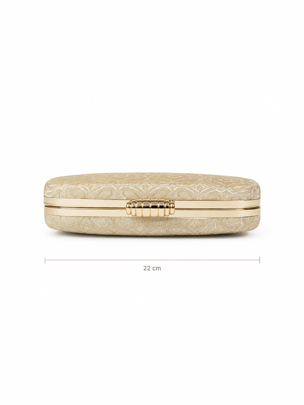 Golden Trellis- Silk Patterned Box Clutch