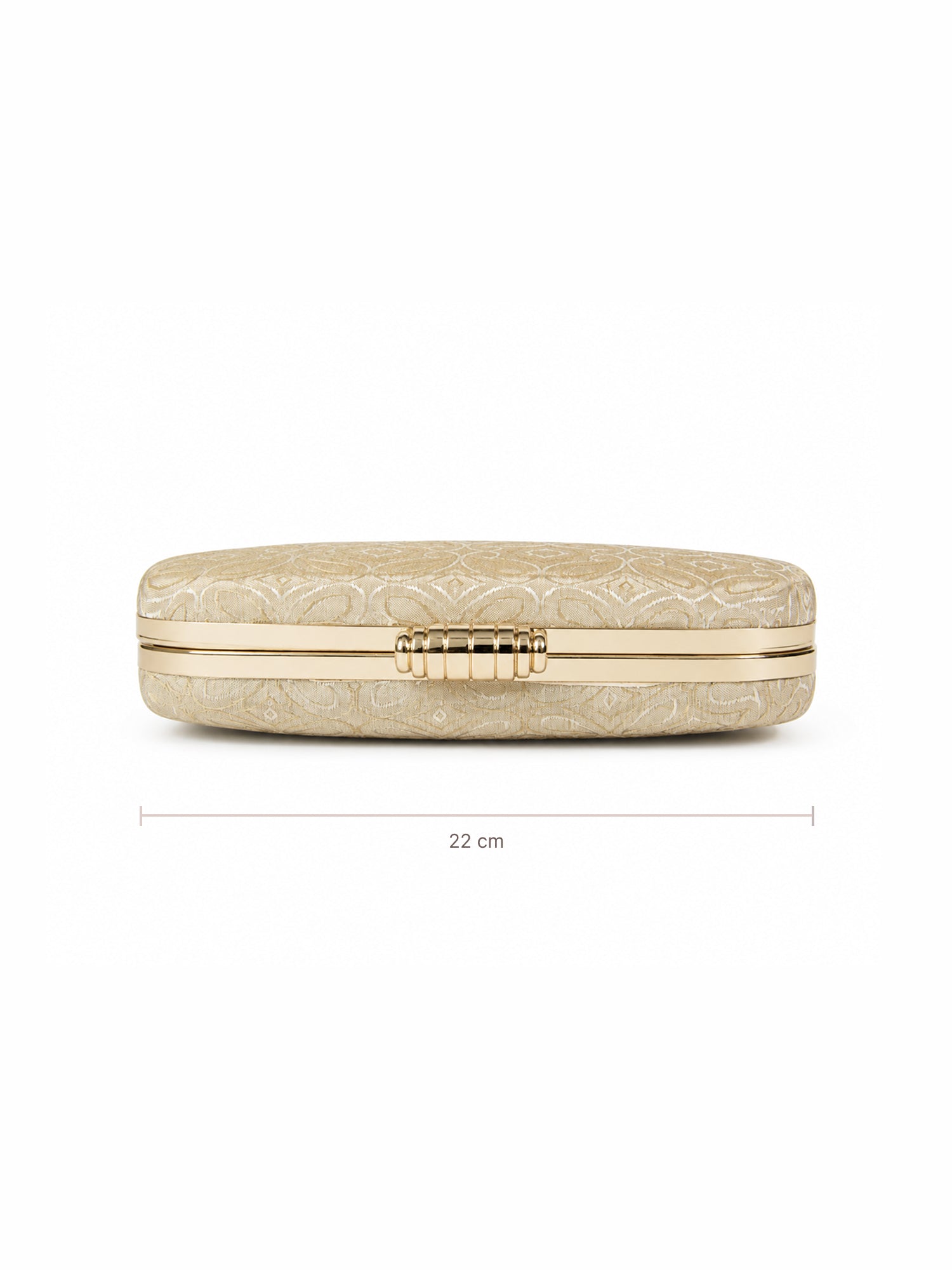 Golden Trellis- Silk Patterned Box Clutch