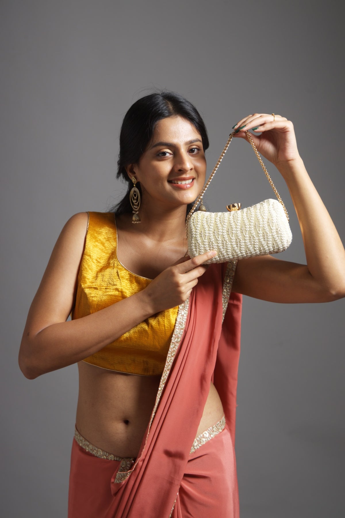 Ivory Fleur Clutch