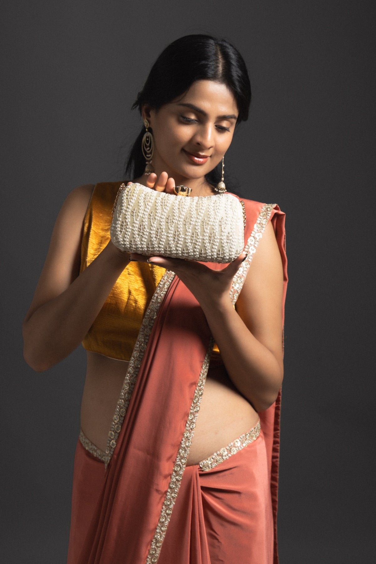 Ivory Vine Clutch