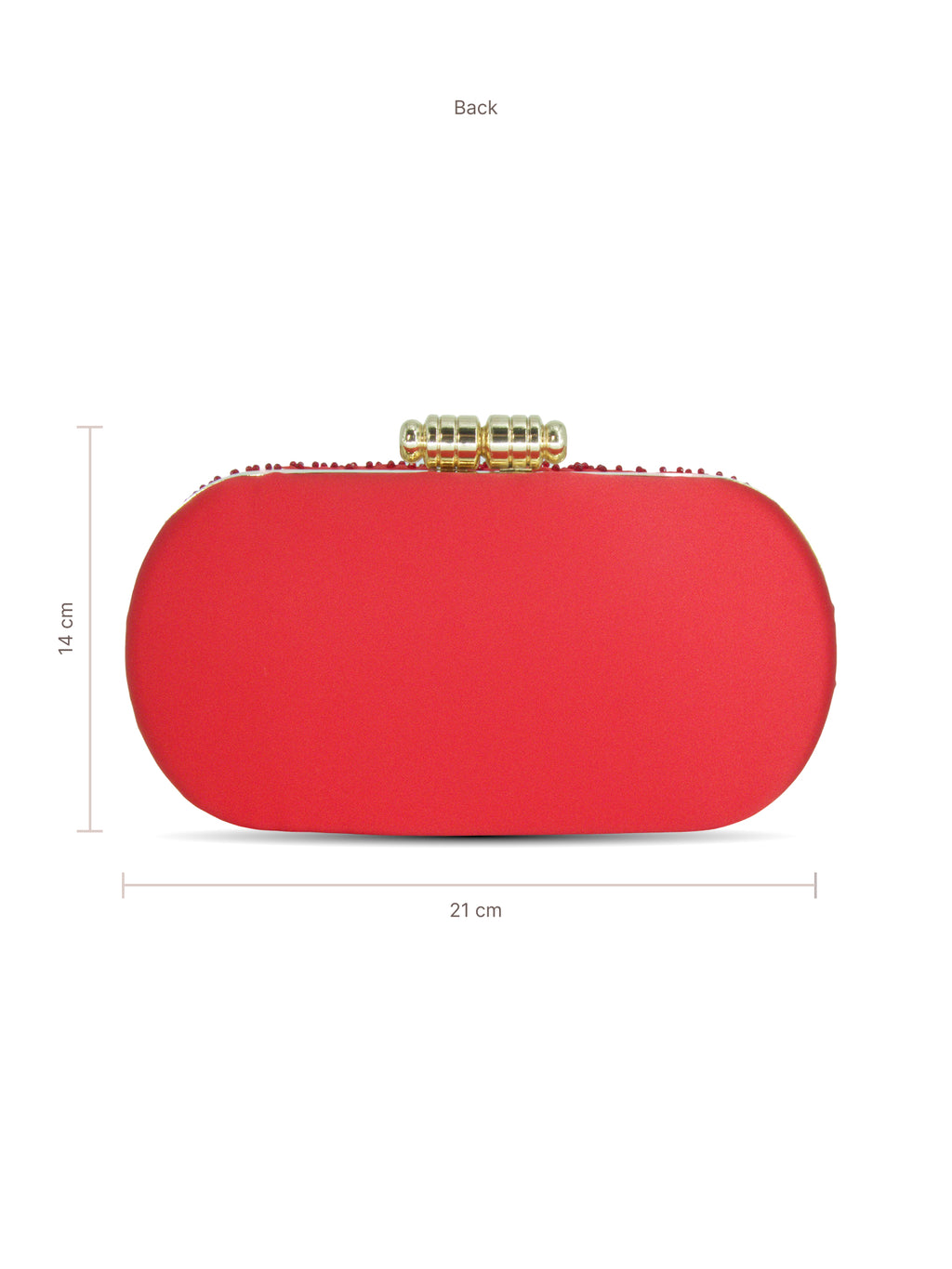 Crimson Swirls - Beaded Box Clutch