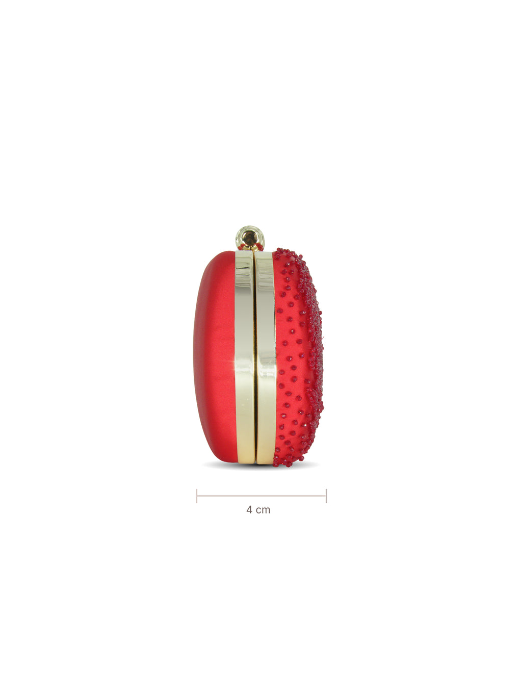 Crimson Swirls - Beaded Box Clutch