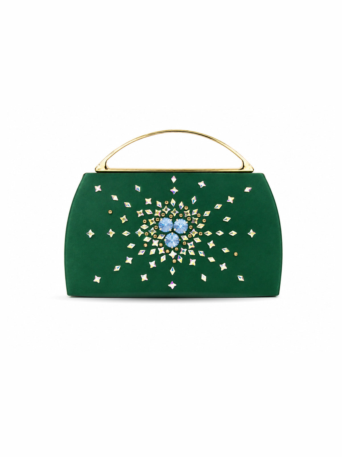 Emerald Aurora -Box Clutch