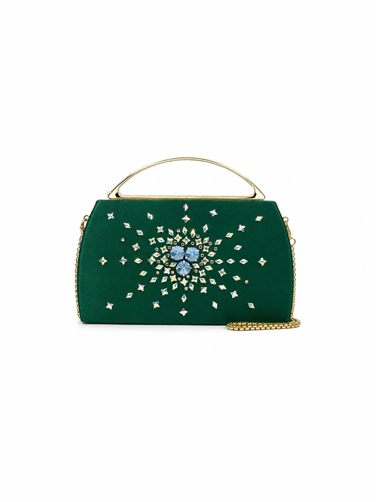 Emerald Aurora -Box Clutch