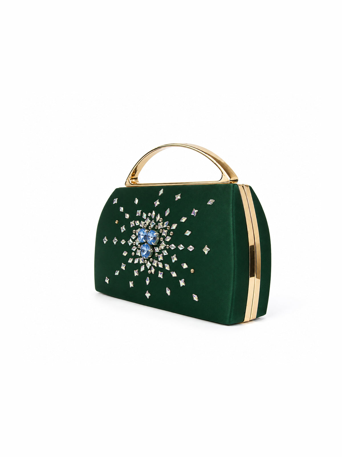 Emerald Aurora -Box Clutch