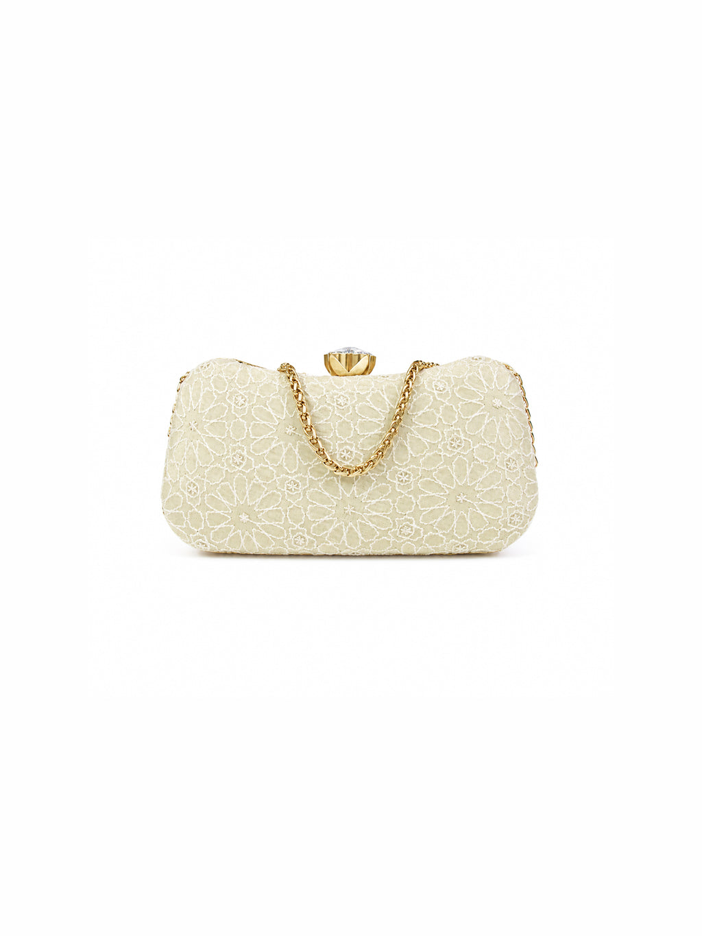 Ivory Fleur Clutch