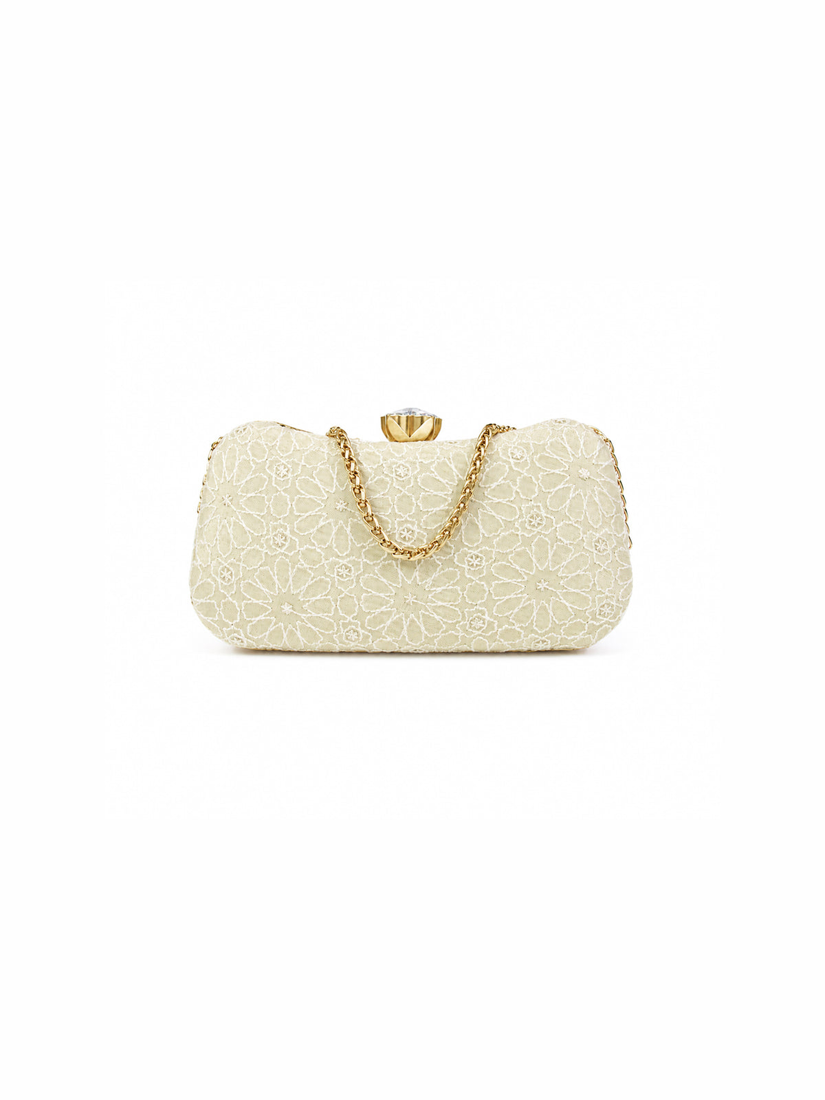 Ivory Fleur Clutch