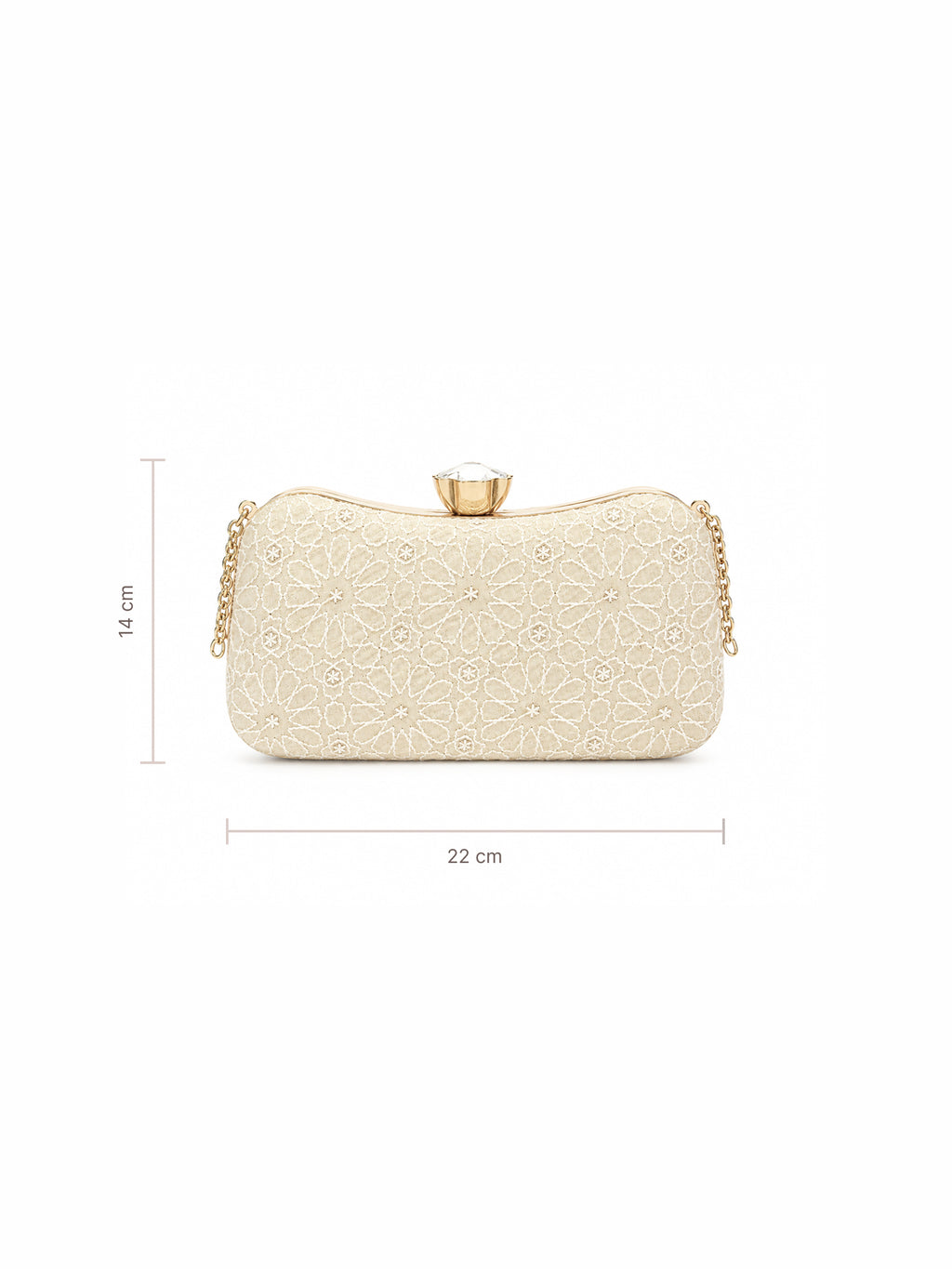 Ivory Fleur Clutch