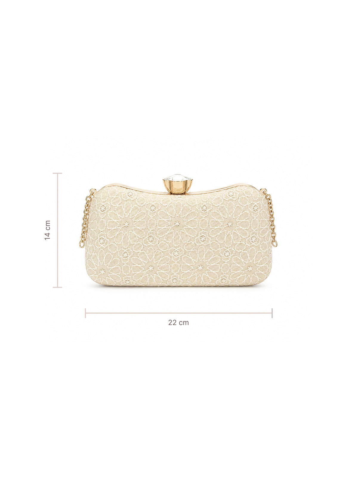 Ivory Fleur Clutch