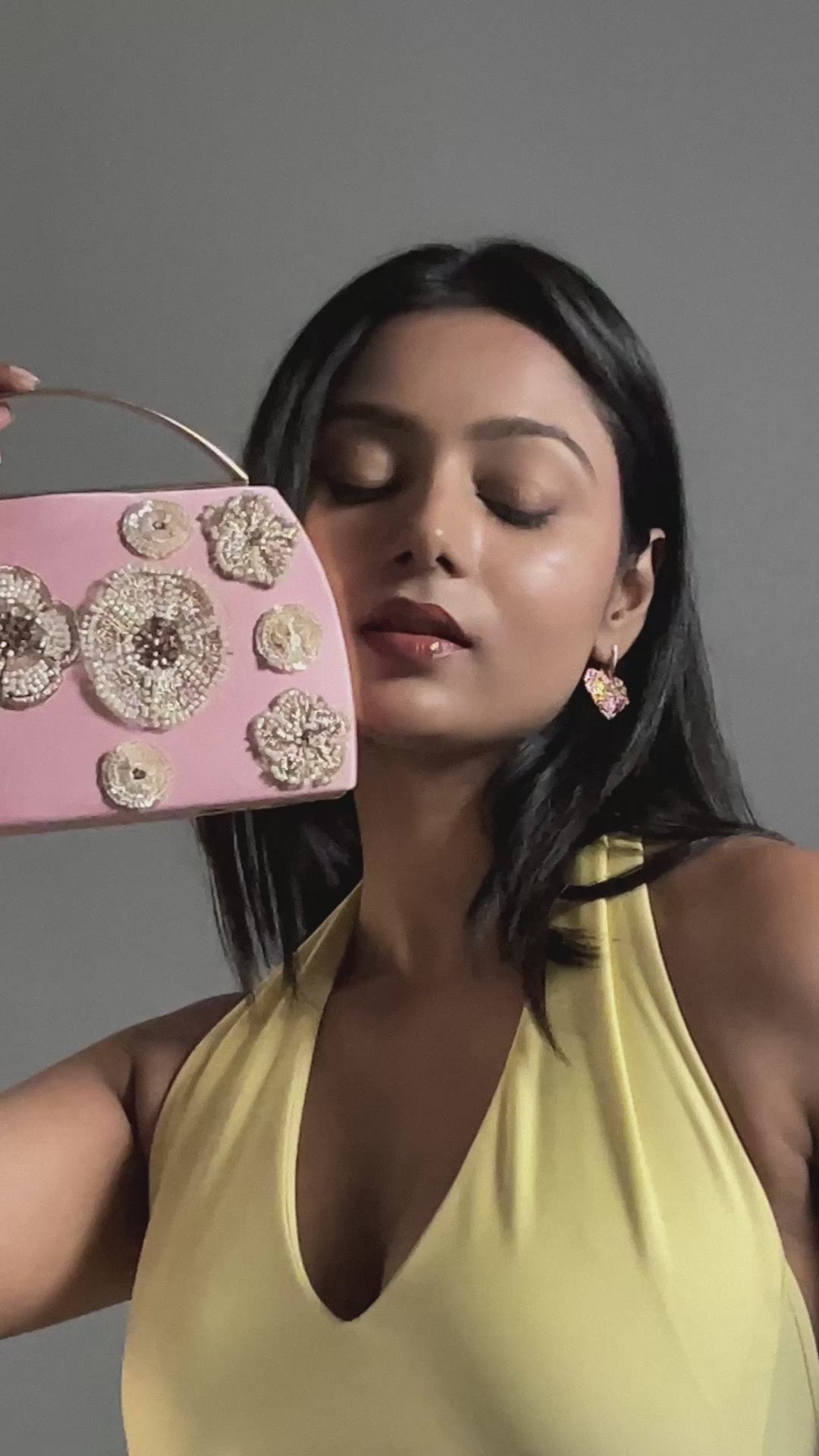 Whispering Fluer - Pink Box Clutch